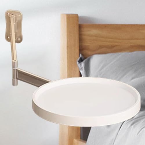 Wall Mounted Folding Table 180 Degree Rotating Floating Desk Space Saving Nightstand 11.02 x 11.02 Inches Modern Home Tables Versatile and Stylish Design