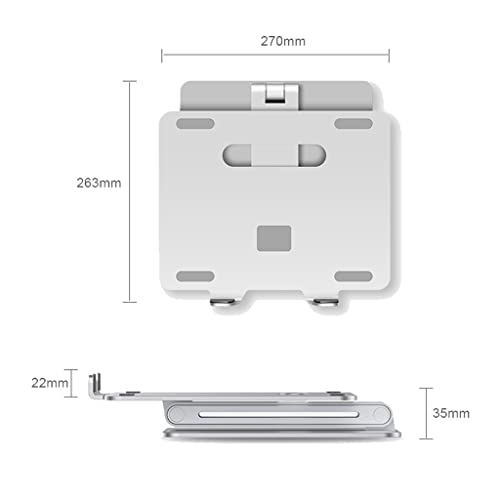 Soporte para ordenador portátil de aluminio elevable y plegable plateado 3