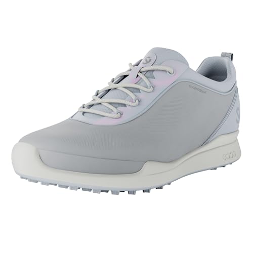 ECCO Women's Biom Hybrid BNY Waterproof Golf Shoe, Concrete/AIR, 8-8.5
