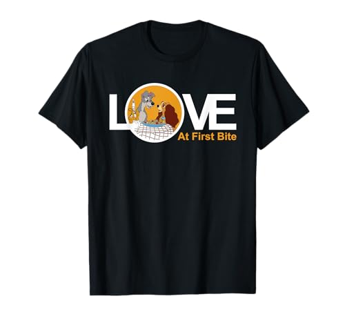 T-shirt Disney Love at First Bite un cadeau original pour les fans de La Belle et le Clochard
