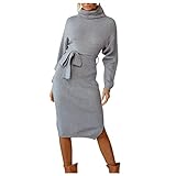 DRILEND Herbstkleider Damen,Kleider Damen Damen Kleider Hochzeit Brautkleider Für Frauen Brautkleid Farbig Brautkleid Mit Schlitz Glitzer Brautkleid Hochzeitskleider Kaufen Brautkleid(Grau #3,XL)