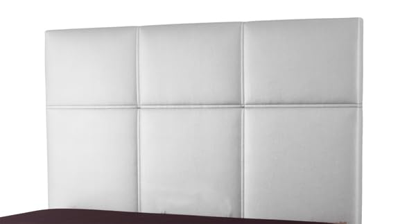 MUEBLIX.COM | Cabecero Cama Individual Eden | Cabezales de Cama | Tapizado en Polipiel | Tamaño 100 x 100 cm | Color Blanco