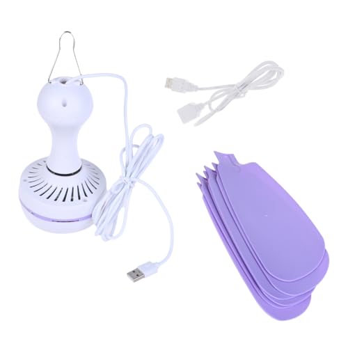 Ventilador portátil USB con motor sin escobillas silencioso y gancho para colgar en techo