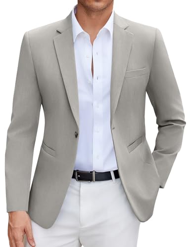 Image of COOFANDY Mens Casual Blazer Slim Fit Suit Jacket One Button Sport Coats | Lightweight Blazer,Real Welt Pocket,Business Casual Wear,Wedding,Prom,Date,Party