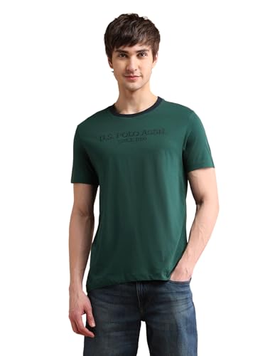 Image of U.S. Polo ASSN. Brand Printed Cotton T-Shirts for Men - Half Sleeves Mens Casual T Shirts