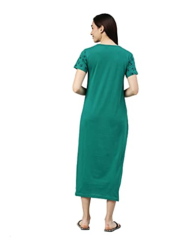 Image of KRYPTIC Womens Pure Cotton Printed Maxi Nightdress