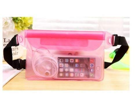 Desi Rang Waterproof Big Pouch Bag Cover for rain Swimming Water All Mobile Phone, All Small Camera, Wallets, ID Card with Waist Strap for All Waist Size, Color : Purple (B07DMP3QGS) Amazon Price History, Amazon Price Tracker