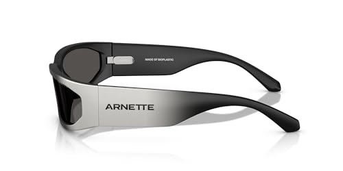 Arnette Men's AN4349 Smaze Rectangular Sunglasses, Matte Black Gradient Silver/Dark Grey, 61 mm3