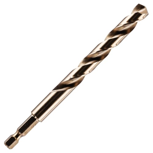 Rennie Tools - 10mm Hex Shank HSS Gold Cobalt Jobber Drill Bit For Stainless Steel, Hard Metals, Aluminium, Cast Iron, Copper. Twist Drill Bit Sets. 10mm Drill Bit Metric Drill