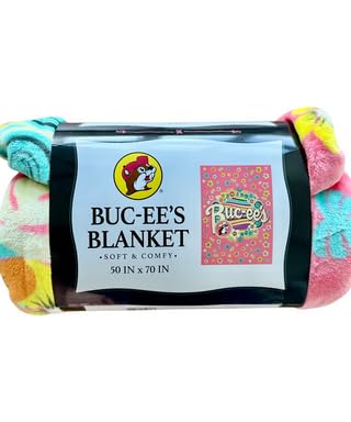 Buc-ee's Blanket, Soft and Comfy Throw, Pink Floral Design, 50 x 70 inches Coral Tropical