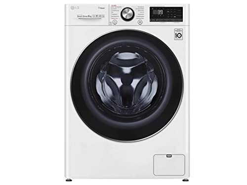 LG Electronics F4WV908P2E Waschmaschine mit AI DD | 8 kg | 1400 U/Min. | Steam | TurboWash 360° | ThinQ | Weiß