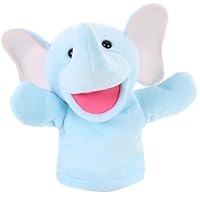 FUNOMOCYA Supple Elephant Hand Puppet for Soft Plush Animal with Movable Mouth Educational Role-play Accessory for Interaction and Storytelling Premium Cloth and PP Cotton Material