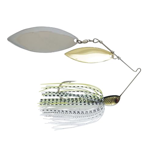 Fish LuckE Jimmy Houston Legends Spinner Bait with Willow Blades (1/2 Ounce Spinnerbait) SX Shad