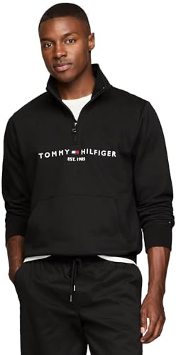 Tommy Hilfiger Men's Adaptive Quarter Zip Sweatshirt with Extended Zipper Pull