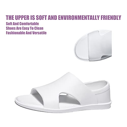 DirraBra Men's Open Toe Leather Loafer Cutout Beach Sandals Fashion Slip On Soft Slipper Walking Driving Shoes Breathable Walking Outdoor Lightweight Casual Shoes2