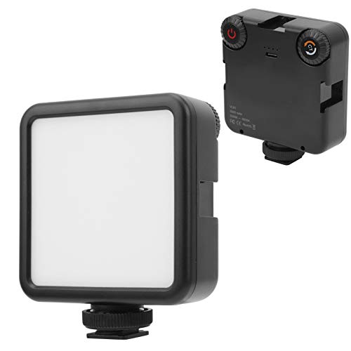 Image of Portable Double Color Temperature Fill Light 3200 5600K 850Lm Dimmable Cordless Video Lamp Black ABS Photography Illumination Equipment for Tripod Mirrorless Camera
