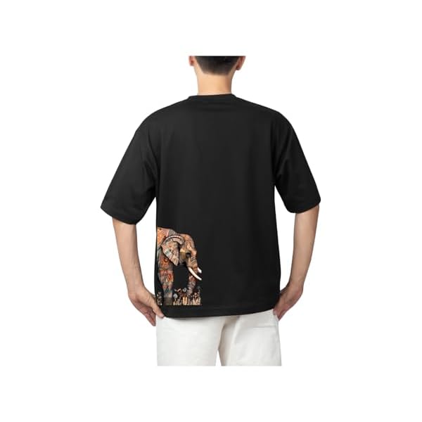 Sparrow Outfit Men’s Oversized T-Shirt | Terry Cotton 240 GSM Fabric Casual Round Neck Half Sleeve Tshirt for Men | Graphic Printed Relaxed Fit Tee for Gym Sports and Outdoor Activities