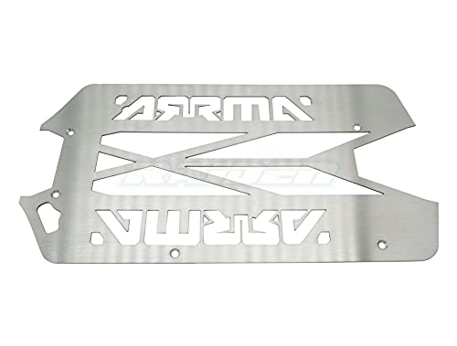 Stainless Steel Front + Center + Rear Chassis Armor Skid Plate Set Fits Arrma 1/10 Big Rock Crew Cab Typhon 3S - Hollow #TOP3