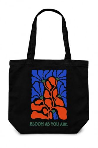 Image of Canvas Tote Bag for Women with Zipper & Pocket(Pack of 1) | Stylish Cotton Handbags for College | Aesthetic Tote Bag for Office, Shopping, Travel, Beach & Daily use