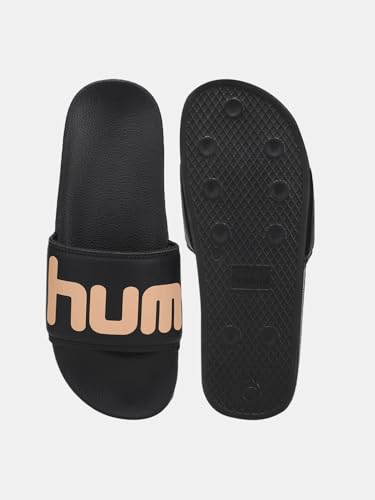 Image of hummel CHUNK MEN SLIDERS Comfortable Cushioned Sole Arch Support Durable Lightweight Flexible Trendy Style Flip flops and Slippers Slides for Men Daily use Chappal