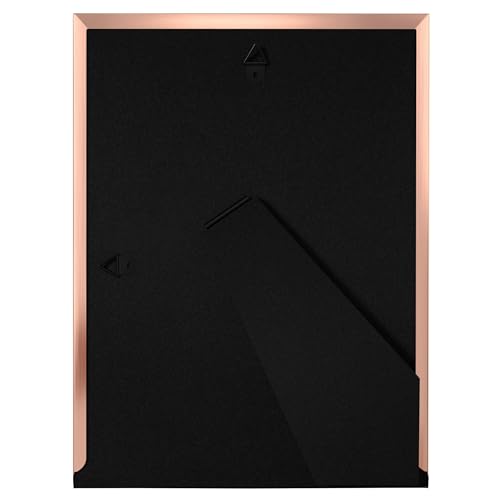 Image of eletecpro 5x7 Enamel Picture Frame Set of 2 with Real Glass Cover, Cute Photo Frame with Rose Gold Metal Edge, Horizontal and Vertical Display Pictures 5 by 7 for Tabletop and Wall Decor, White