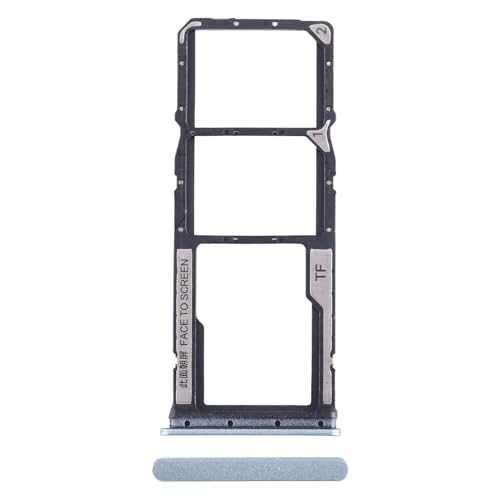 Generico Carro bandeja alojamiento tray compatible con Xiaomi Redmi 13C 4G 23100RN82L 23106RN0DA / Poco C65 Porta tarjeta nano Sim1 + SIM 2 + ranura memoria Micro SD card (azul)
