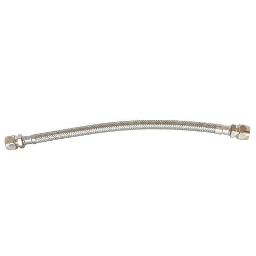 SOMATHERM FOR YOU - Sanitärschlauch mit gerader Doppelkegelverbindung für Kupferrohr Durchmesser 10 - gerader Doppelkegelanschluss für Kupferrohr Durchmesser 12 - Länge 20 cm - DN8