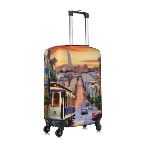 FEMOS San Francisco - Travel Suitcase Cover Elastic Luggage Covers Trolley Protector Cover Fits 18-32 Inch Luggage, Medium, 114373