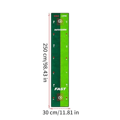 Tapis de putting green golf 30x249cm pour progresser au bureau