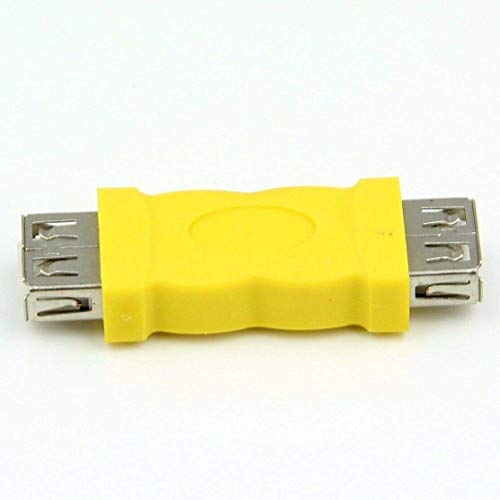 Image of USB 2.0 AF /AF Plug Type A Female to Type A Female Adapter Connector Converter (2 Pieces) Compatible with Laptop Computer Hard Drive Printer Camera