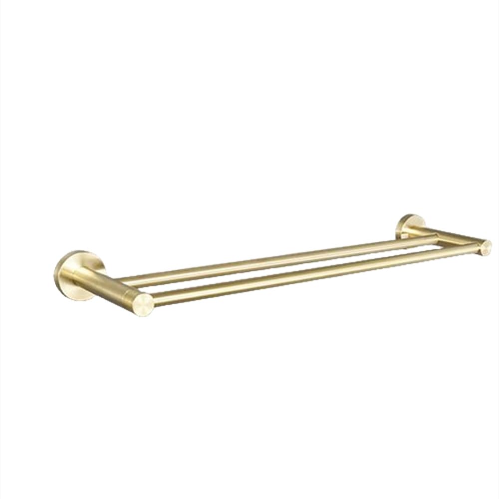 Estante de Montaje en Pared de Oro Cepillado, Accesorios para baño, Soporte de Papel, toallero, Barra, Barra, Gancho para Bata, Accesorios de baño, Barra de Toalla Doble BG