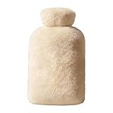 Borsa 'acqua calda, 2000 ml a lunga durata in morbido peluche, tasca 'acqua calda per il riscaldatore della pancia, per alleviare il corpo mani piedi casa camera scuola ufficio viaggio