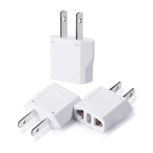 Bates- Europe to US Plug Adapter, 3 Pack, European to US Plug Adapter, EU to US Plug Adapter, Adapter Europe to USA, Plug Adapter European to American, European to American Plug Adapter, US Adapter
