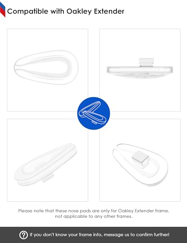 Image of BLAZERBUCK Clear Replacement Nose Piece Pads for Oakley Extender OX3249