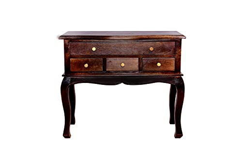 Image of WOODY Furniture Wooden Console Table with Drawers Storage Table for Living Room Hall | Entryway Table with Drawers Solid Sheesham Wood