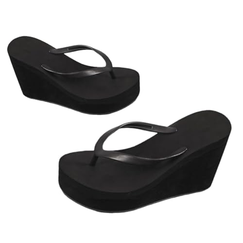 Wedge Flip Flops Platform Sandals, Platform Flip Flops for Women, Beach Nonslip Comfort Casual Thong Sandal