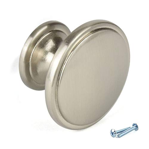 M4TEC Cuisine Armoire Porte Poignées Placard Tiroir Chambre Meubles Boutons Tirer Knobs Nickel. Série F9: 38 mm Cover