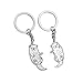 Saccgt 2 Pack Cute Animal Keychain Set Car Keychain Otters Key Holder Stainless Steel Bag Pendant Gift for and Couples Stainless Steel, As Pic Shows
