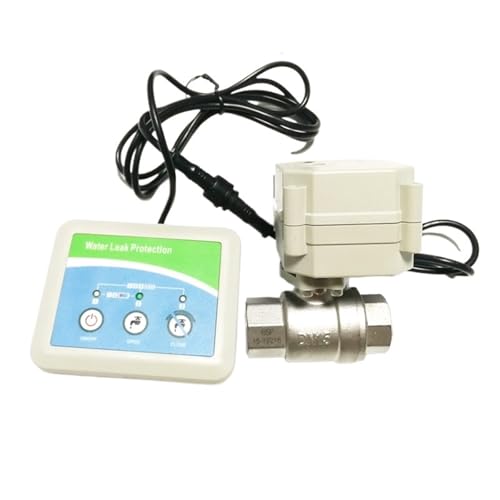 Detector de fugas de agua con cierre automático de válvula eléctrica, dispositivo de alarma de fugas de agua DN15, tapón de fugas de agua(DN15 Stainless Valve)