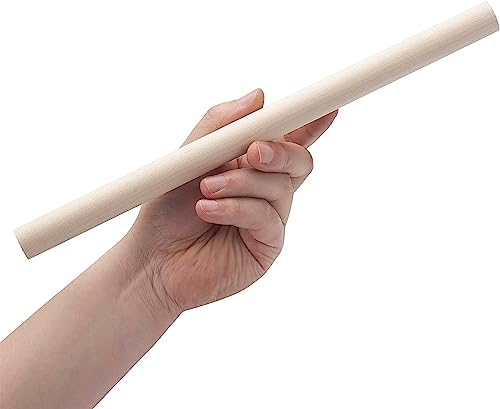 Wooden Dowel Dods Wood Dowels, 8 PCS 19mm x 30cm Round Wooden Sticks for Craft Macrame Dowel - Image 3