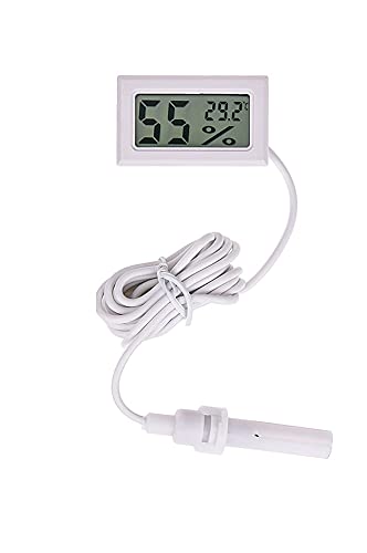 xcluma Digital Mini Aquarium Hygrometer LCD Humidity Meter temperature instruments Fridge - White (B097367Q79) Amazon Price History, Amazon Price Tracker