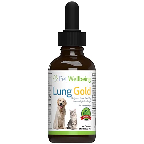 Pet Wellbeing Lung Gold for Dogs - Vet-Formulated - Lung & Respiratory Immune Support, Open Airways, Easy Breathing - Natural Herbal Supplement 2 oz (59 ml) Pet Wellbeing Lung Gold for Dogs - Vet-Formulated - Lung & Respiratory Immune Support, Open Airways, Easy Breathing - Natural Herbal Supplement 2 oz (59 ml)