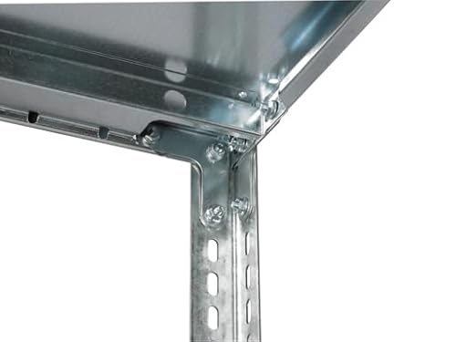 qpool24 Anbauregal, Fachbodenregal Schraubsystem MULTIplus150, 2000 x 750 x 300 mm (HxBxT), verzinkt, 5 Fachböden