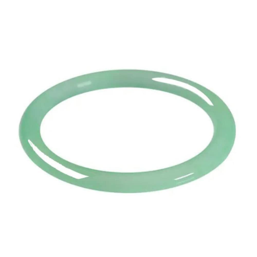 OZBMA Natural Jade Bangle Bracelet, Thin Round Design, Brings Good Luck, Elegant Jewelry for Women, Gift Box Included, Perfect Every Occasion ()