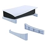 Mcbazel PS5 Horizontaler Ständer für PS5 Disc/Digitale Editione PlayStation 5 Halterung Liegend mit Anti-Rutsch-Mads kompatibel mit PS5 DE/UHD-Konsole Gery weiß (Nicht für PS5 Slim/PS5 Pro)