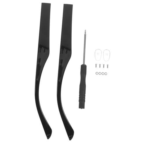 Healeved 1 Pair Glasses Accessories Sunglass Watch Glasses Arms Decor Replacement Arms for Eyeglasses Replacdment Eyeglasses Arm Glasses Arm Sleeves Ray Eyewear Eyeglasses Socks Tr90 Black