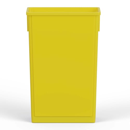 Caneca de basura amarilla slim 23 galones miniatura 3