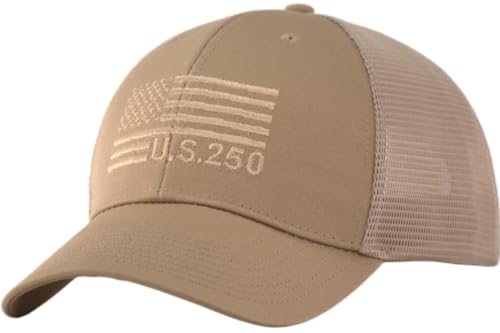 Image of American Flag Trucker Cap, Regular & XL-3XL, Big Head Snapback Patriotic Baseball Hat (Up to Size 8)