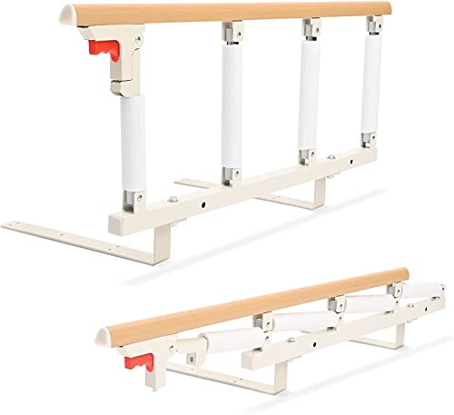 Aomdom Sponda Letto Anziani, Sbarra per Letto Anziani 97 * 40cm Portatile Sponde Letto Anziani Pieghevole Barriera Letto Barriera di Sicurezza Griglia per Letto per Bambini Adulti E Anziani