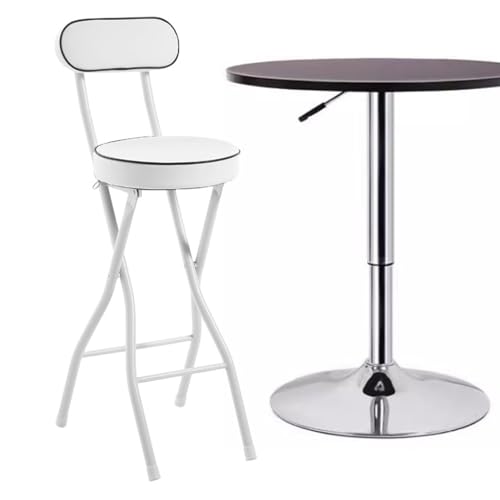 Taburete Plegable Alto Blanco Marca Generic